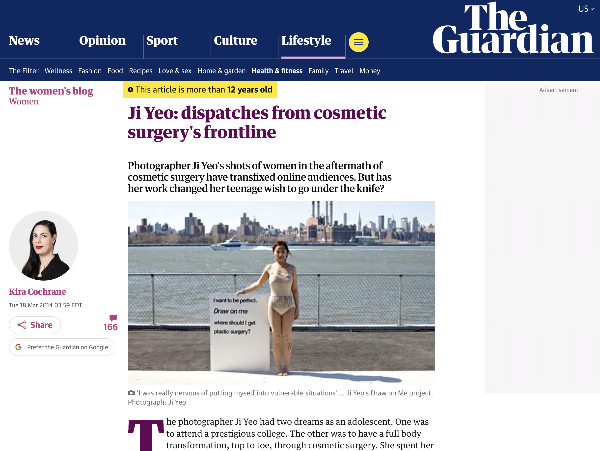 The Guardian: Ji Yeo, dispatches from cosmetic surgery's frontline