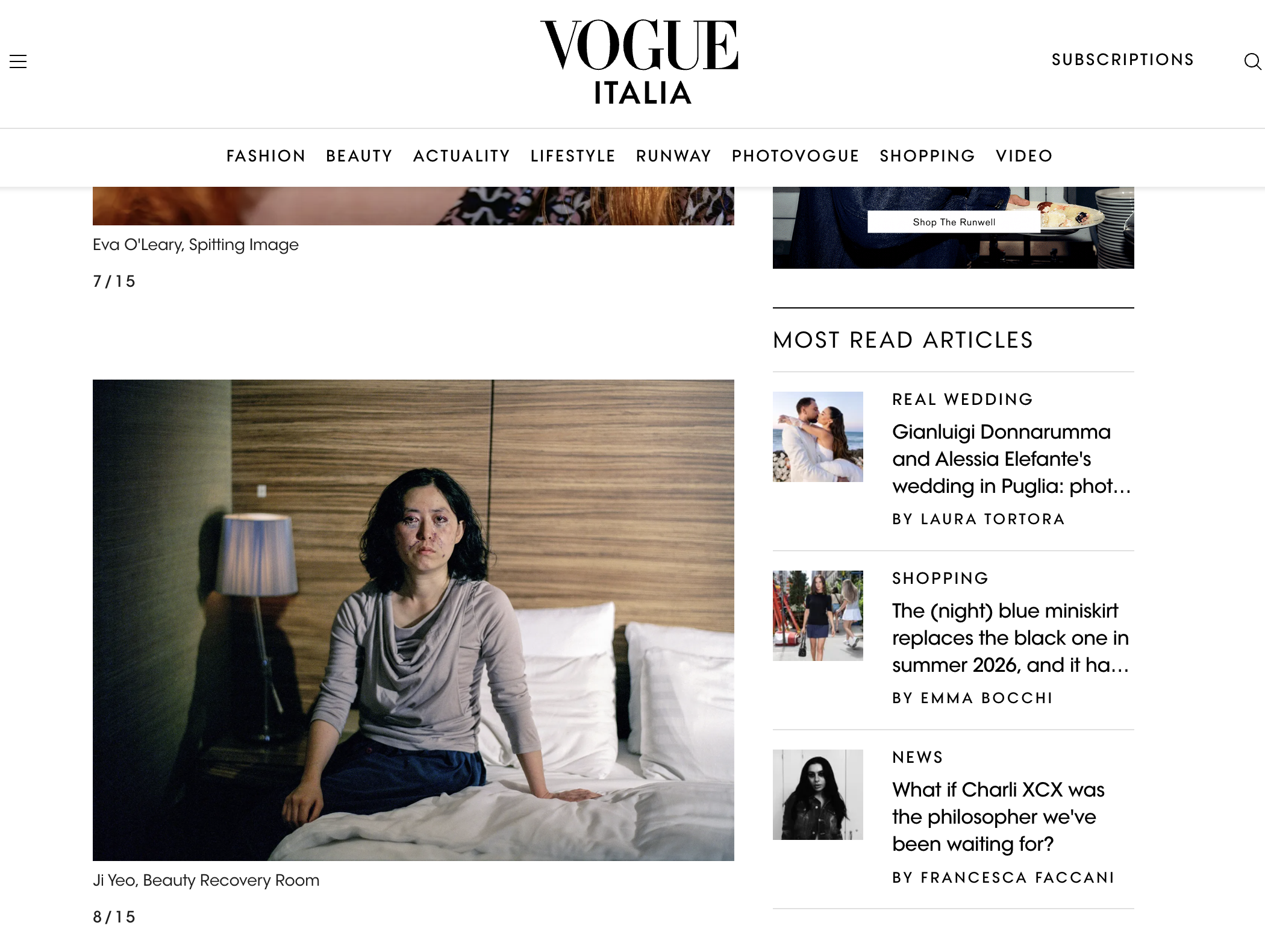 Vogue Italia: Ji Yeo, Beauty Recovery Room